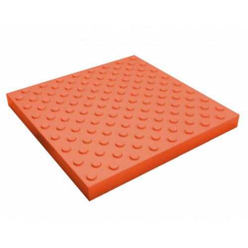 Тактильная плитка с конусообразными рифами 300x300x30 красная